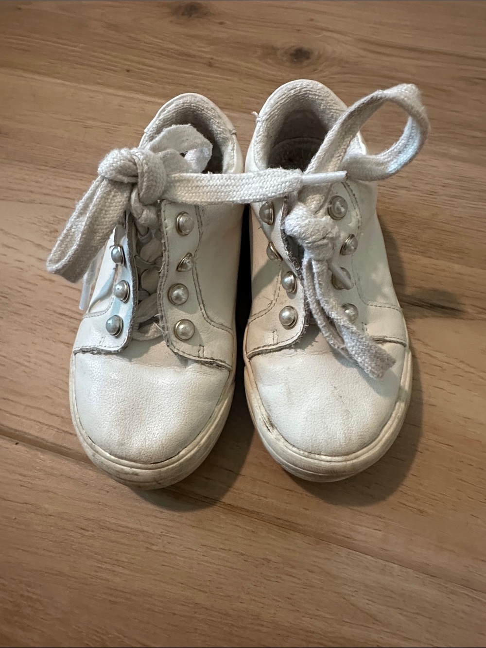 Copper Key White Kids Lace-Up Sneakers